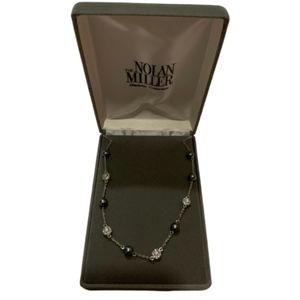 NWT Nolan Miller Glamour silver diamond necklace